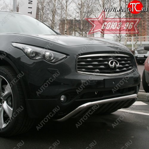 29 384 р. Защита переднего бампера Souz-96 (d60) INFINITI FX50 S51 рестайлинг (2012-2014)  с доставкой в г. Кемерово