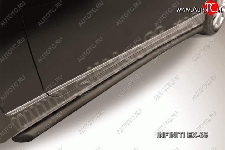 13 549 р. Защита порогов из трубы d42 Slitkoff INFINITI EX35 J50 (2007-2013) (Цвет: серебристый)  с доставкой в г. Кемерово