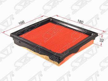 Фильтр воздушный двигателя SAT (180х166х32 mm) INFINITI EX35  J50 (2007-2013), INFINITI G37  V36 (2008-2014), INFINITI Qx50  J50 (2013-2016), Nissan 350Z (2002-2008), Nissan Skyline  V36 (2006-2014)