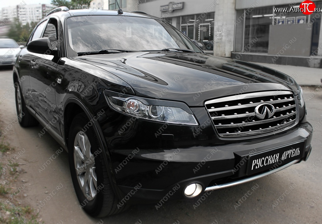 1 099 р. Реснички на фары RA  INFINITI FX35  S50 - FX45  S50 (Неокрашенные)  с доставкой в г. Кемерово