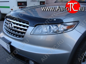 3 299 р. Дефлектор капота SIM INFINITI FX35 S50 дорестайлинг (2002-2005)  с доставкой в г. Кемерово