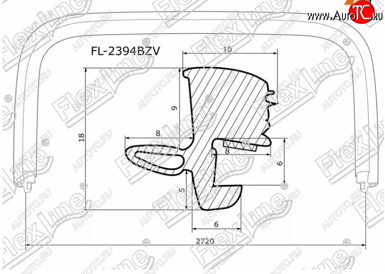 3 479 р. Молдинг лобового стекла FlexLine INFINITI FX35 S50 дорестайлинг (2002-2005)  с доставкой в г. Кемерово