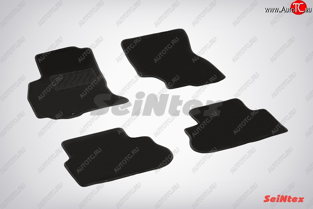 3 599 р. Комплект ворсовых ковриков в салон LUX Seintex  INFINITI FX35  S50 - FX45  S50 (Чёрный)  с доставкой в г. Кемерово