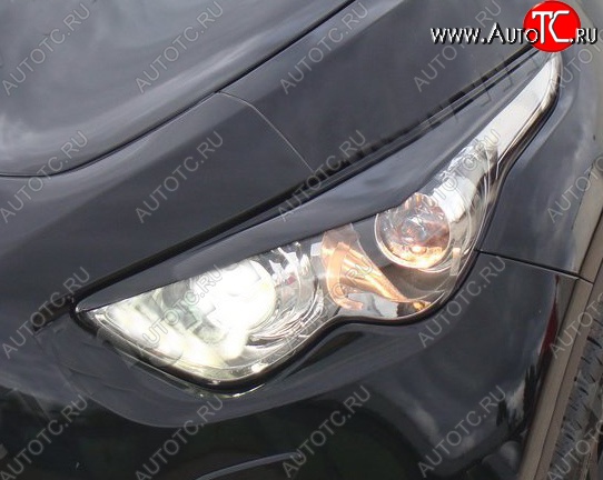 1 299 р. Реснички на фары Tuning-Sport v2  INFINITI FX35  S51 (2008-2011) дорестайлинг (Неокрашенные)  с доставкой в г. Кемерово