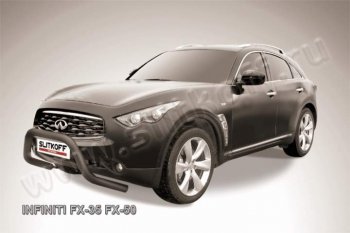 Кенгурятник d76 Slitkoff (низкий, широкий) INFINITI FX50 S51 рестайлинг (2012-2014)