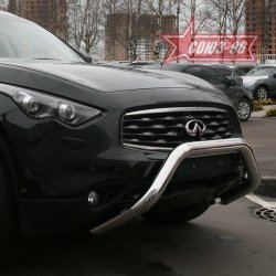 Защита переднего бампера Souz-96 (d76) INFINITI FX50 S51 рестайлинг (2012-2014)