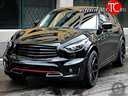 11 499 р. Решётка радиатора Elford INFINITI FX37 S51 рестайлинг (2011-2013) (Неокрашенная)  с доставкой в г. Кемерово