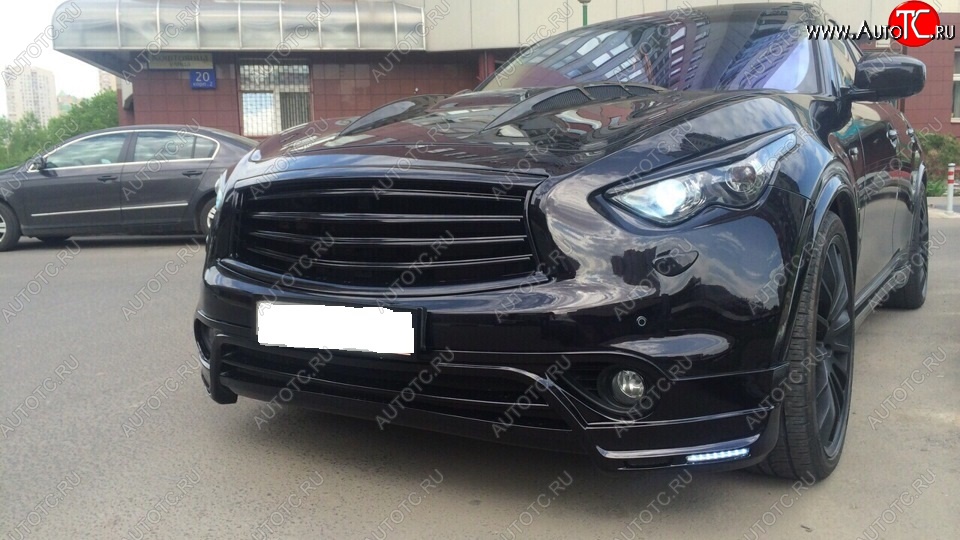 9 299 р. Решетка радиатора Custom Exclusive INFINITI FX50 S51 дорестайлинг (2008-2011) (Неокрашенная)  с доставкой в г. Кемерово