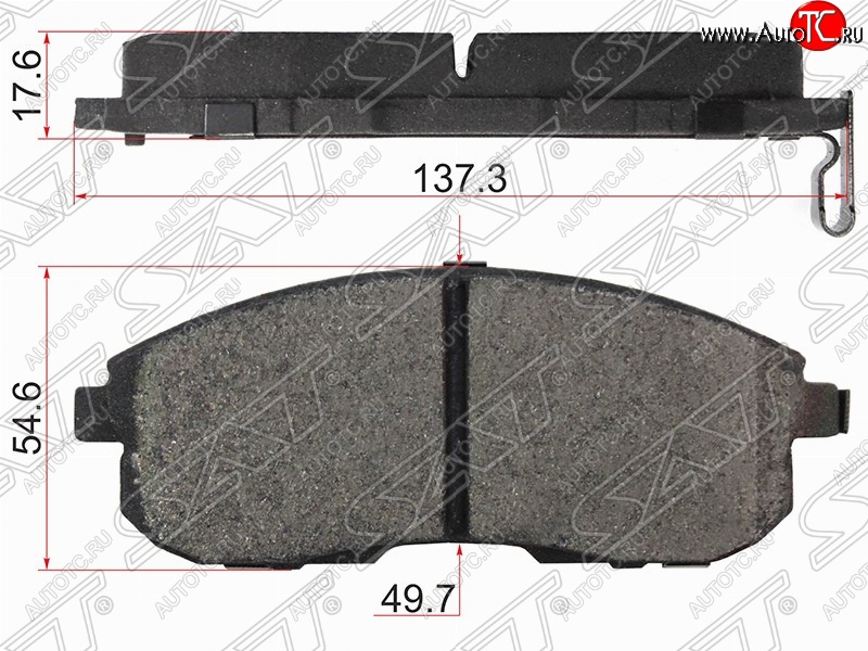 1 169 р. Комплект тормозных колодок SAT  INFINITI G35  V36 (2006-2015), Nissan Cefiro  A33 (1998-2003), Nissan Pulsar (2013-2015), Nissan Teana  2 J32 (2008-2011)  с доставкой в г. Кемерово