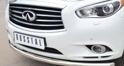 16 299 р. Одинарная защита переднего бампера диаметром 63 мм SLITKOFF  INFINITI JX35 (2012-2014)  с доставкой в г. Кемерово. Увеличить фотографию 2