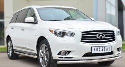 16 299 р. Одинарная защита переднего бампера диаметром 63 мм SLITKOFF  INFINITI JX35 (2012-2014)  с доставкой в г. Кемерово. Увеличить фотографию 4
