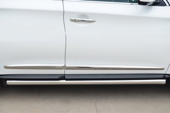 19 999 р. Защита порогов из круглой трубы диаметром 63 мм SLITKOFF v3 INFINITI QX60 L50 дорестайлинг (2013-2016)  с доставкой в г. Кемерово. Увеличить фотографию 2