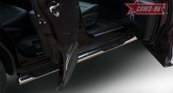20 924 р. Защита порогов Souz-96 (с проступями) INFINITI QX60 L50 дорестайлинг (2013-2016)  с доставкой в г. Кемерово. Увеличить фотографию 2