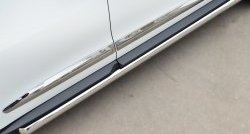 12 299 р. Защита порогов из круглой трубы диаметром 63 мм Russtal INFINITI JX35 (2012-2014) (Защита порогов с со скосами на торцах (вариант 1))  с доставкой в г. Кемерово. Увеличить фотографию 3