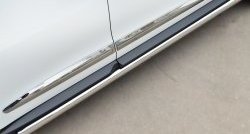 12 299 р. Защита порогов из круглой трубы диаметром 63 мм Russtal INFINITI JX35 (2012-2014) (Защита порогов с со скосами на торцах (вариант 1))  с доставкой в г. Кемерово. Увеличить фотографию 7