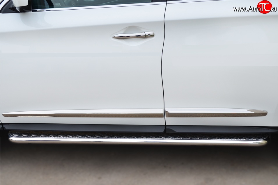 24 649 р. Широкая защита порогов SLITKOFF INFINITI JX35 (2012-2014)  с доставкой в г. Кемерово