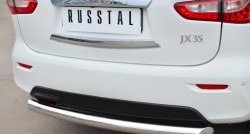 15 399 р. Одинарная защита заднего бампера из трубы диаметром 76 мм SLITKOFF  INFINITI JX35 (2012-2014)  с доставкой в г. Кемерово. Увеличить фотографию 2