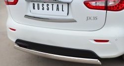 16 849 р. Защита заднего бампера (Ø75x42 мм, нержавейка) Russtal INFINITI JX35 (2012-2014)  с доставкой в г. Кемерово. Увеличить фотографию 2