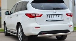 16 849 р. Защита заднего бампера (Ø75x42 мм, нержавейка) Russtal INFINITI JX35 (2012-2014)  с доставкой в г. Кемерово. Увеличить фотографию 4