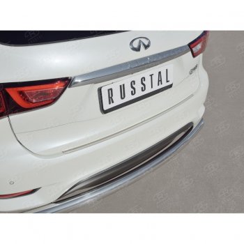 1 659 р. Накладка на задний бампер Russtal (лист) INFINITI QX60 L50 рестайлинг (2016-2021)  с доставкой в г. Кемерово. Увеличить фотографию 3