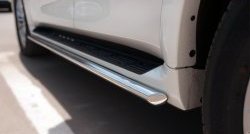 16 549 р. Защита порогов из круглой трубы диаметром 42 мм SLITKOFF INFINITI QX80 Z62 1-ый рестайлинг (2014-2018)  с доставкой в г. Кемерово. Увеличить фотографию 3