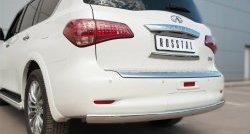 13 999 р. Защита заднего бампера (Ø75x42 мм, нержавейка) Russtal INFINITI QX80 Z62 1-ый рестайлинг (2014-2018)  с доставкой в г. Кемерово. Увеличить фотографию 2