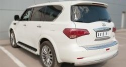 13 999 р. Защита заднего бампера (Ø75x42 мм, нержавейка) Russtal INFINITI QX80 Z62 1-ый рестайлинг (2014-2018)  с доставкой в г. Кемерово. Увеличить фотографию 4