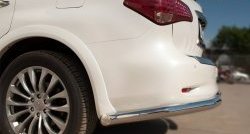 16 849 р. Защита заднего бампера (Ø76 мм уголки, нержавейка) SLITKOFF  INFINITI QX80  Z62 (2014-2018) 1-ый рестайлинг  с доставкой в г. Кемерово. Увеличить фотографию 3