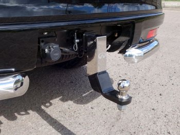 Фаркоп (тягово-сцепное устройство) TCC (с логотипом Infiniti) INFINITI QX80  Z62 (2018-2024) 2-ой рестайлинг (Оцинкованный, шар E)