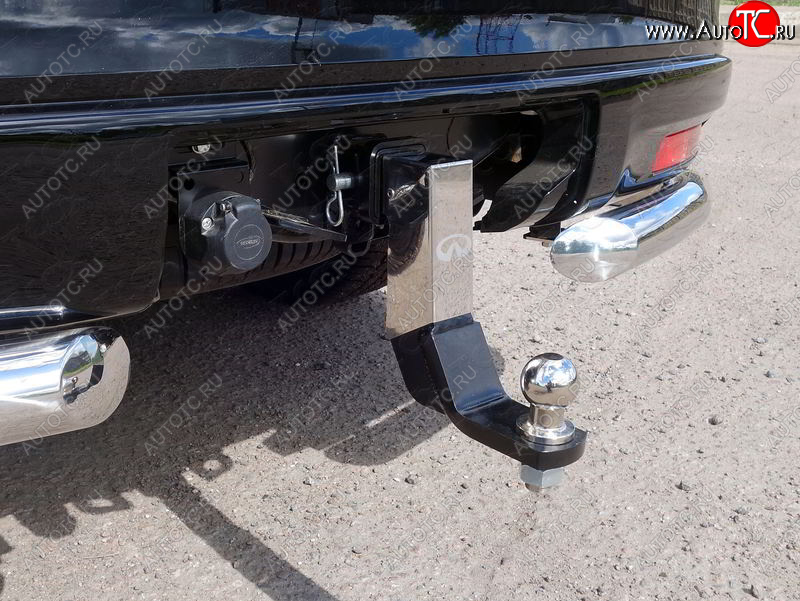 16 949 р. Фаркоп (тягово-сцепное устройство) TCC  INFINITI QX80  Z62 (2018-2024) 2-ой рестайлинг (оцинкованный, шар Е нержавейка, лого Infiniti)  с доставкой в г. Кемерово