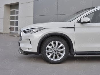13 899 р. Защита переднего бампера (Ø75х42 дуга, нержавейка) Russtal INFINITI Qx50 J55 (2017-2022)  с доставкой в г. Кемерово. Увеличить фотографию 4