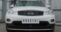 15 799 р. Одинарная защита переднего бампера из трубы диаметром 42 мм SLITKOFF  INFINITI Qx50  J50 (2013-2016) дорестайлинг  с доставкой в г. Кемерово. Увеличить фотографию 3