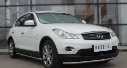 15 799 р. Одинарная защита переднего бампера из трубы диаметром 42 мм SLITKOFF  INFINITI Qx50  J50 (2013-2016) дорестайлинг  с доставкой в г. Кемерово. Увеличить фотографию 4