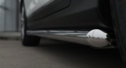 11 999 р. Защита порогов из круглой трубы диаметром 63 мм SLITKOFF INFINITI Qx50 J50 дорестайлинг (2013-2016)  с доставкой в г. Кемерово. Увеличить фотографию 3