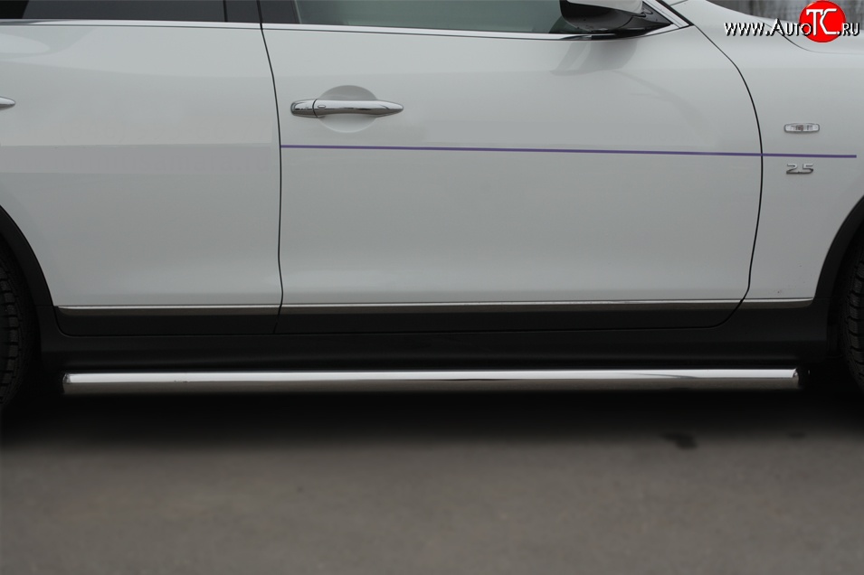 11 999 р. Защита порогов из круглой трубы диаметром 63 мм SLITKOFF INFINITI Qx50 J50 дорестайлинг (2013-2016)  с доставкой в г. Кемерово