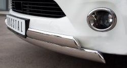 17 999 р. Защита переднего бампера (2 трубыØ76х42 мм, нержавейка) Russtal INFINITI QX56 Z62 (2010-2013)  с доставкой в г. Кемерово. Увеличить фотографию 3