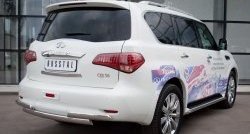 17 999 р. Защита заднего бампера (Ø75x42 мм, нержавейка) Russtal INFINITI QX56 Z62 (2010-2013)  с доставкой в г. Кемерово. Увеличить фотографию 4