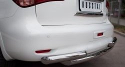 20 099 р. Защита заднего бампера (Ø76 мм, нержавейка) SLITKOFF  INFINITI QX56  Z62 (2010-2013)  с доставкой в г. Кемерово. Увеличить фотографию 2
