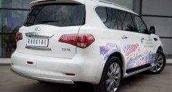 11 599 р. Защита заднего бампера (Ø75x42 мм, нержавейка) Russtal INFINITI QX56 Z62 (2010-2013)  с доставкой в г. Кемерово. Увеличить фотографию 3
