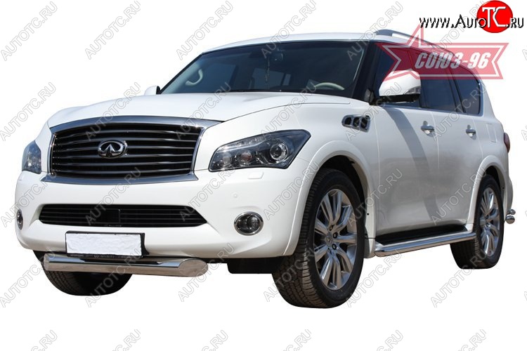 34 109 р. Защита переднего бампера одинарная Souz-96 (d100). INFINITI QX56 Z62 (2010-2013)  с доставкой в г. Кемерово