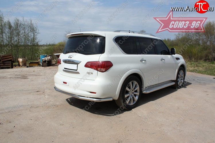 16 739 р. Защита заднего бампера Souz-96 (d60) INFINITI QX56 Z62 (2010-2013)  с доставкой в г. Кемерово