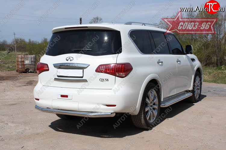 17 279 р. Защита заднего бампера Souz-96 (d76) INFINITI QX56 Z62 (2010-2013)  с доставкой в г. Кемерово
