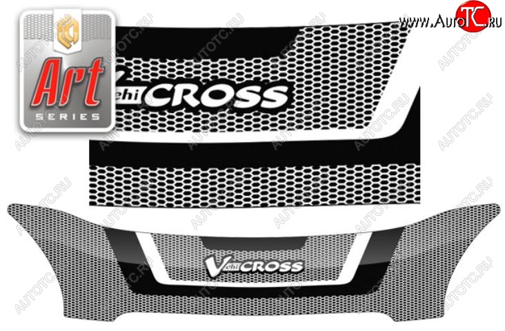 2 559 р. Дефлектор капота CA-Plastiс  Isuzu VehiCross (1997-2001) (Серия Art черная)  с доставкой в г. Кемерово
