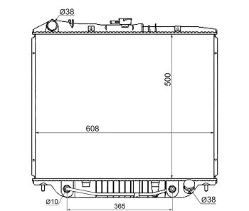Радиатор двигателя (пластинчатый, АКПП) SAT Isuzu Trooper (1991-2002)
