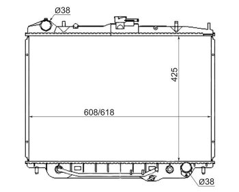 10 499 р. Радиатор двигателя (пластинчатый, 3.2, МКПП/АКПП) SAT Isuzu Bighorn UBS25GW,UBS69GW 5 дв. дорестайлинг (1991-1993)  с доставкой в г. Кемерово. Увеличить фотографию 1