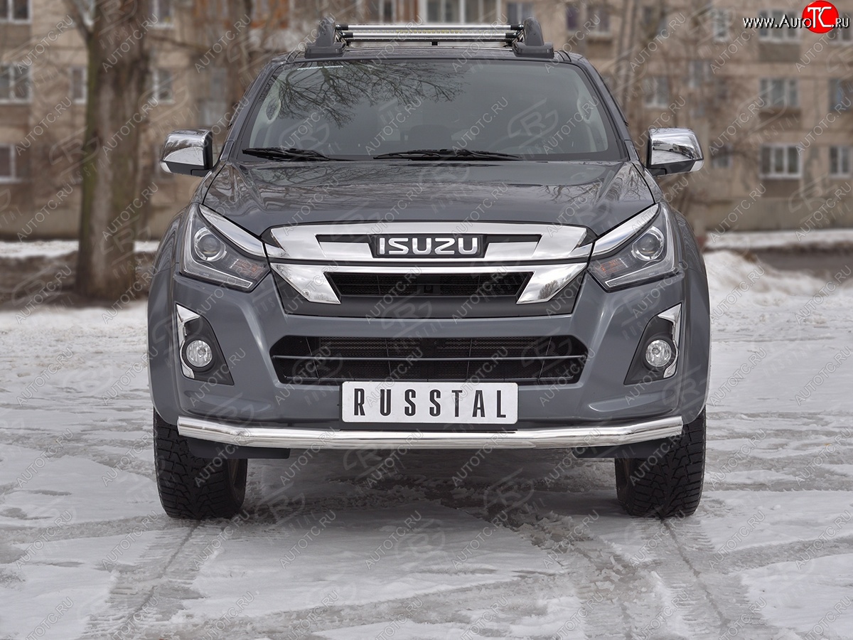 14 199 р. Защита переднего бампера (Ø 63 мм, нержавейка) SLITKOFF  Isuzu D-Max  RT85,TFR DoubleCab (2015-2021) рестайлинг  с доставкой в г. Кемерово