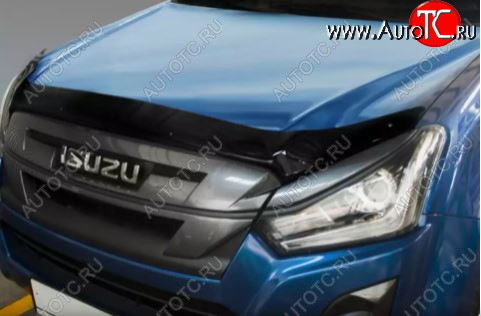 4 599 р. Дефлектор капота SIM Isuzu D-Max RT85,TFR DoubleCab рестайлинг (2015-2021)  с доставкой в г. Кемерово