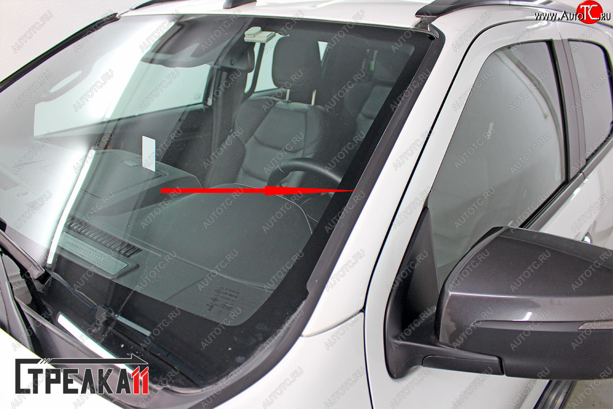 1 699 р. Водостоки (дефлектора) лобового стекла Стрелка 11 Isuzu D-Max RG DoubleCab (2020-2023)  с доставкой в г. Кемерово