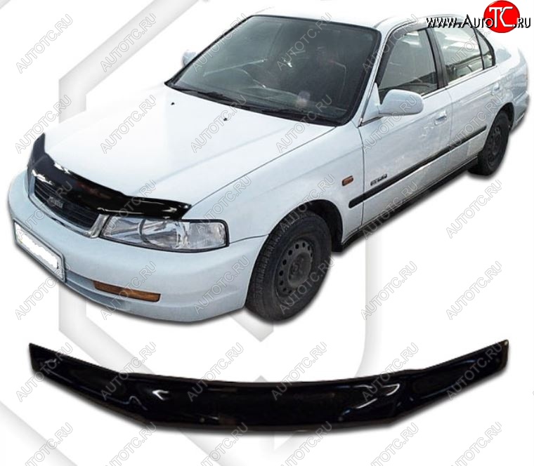 2 159 р. Дефлектор капота CA-Plastic  Isuzu Gemeni  JM4, JM5, JM6 (1997-2000) (Classic черный, Без надписи)  с доставкой в г. Кемерово