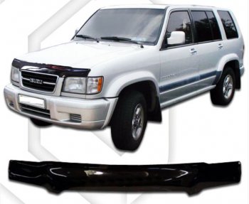 2 079 р. Дефлектор капота CA-Plastic Isuzu Trooper (1991-2002) (Classic черный, Без надписи)  с доставкой в г. Кемерово. Увеличить фотографию 1